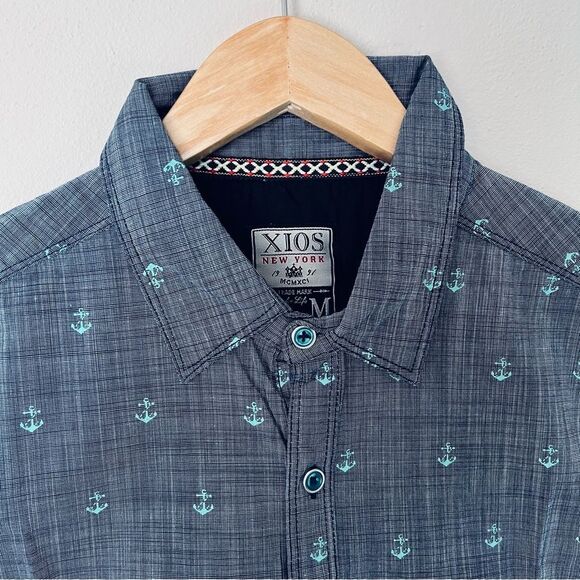 XIOS NY Men’s Size Medium Casual Shirt  Short Sleeve - Picture 3 of 10